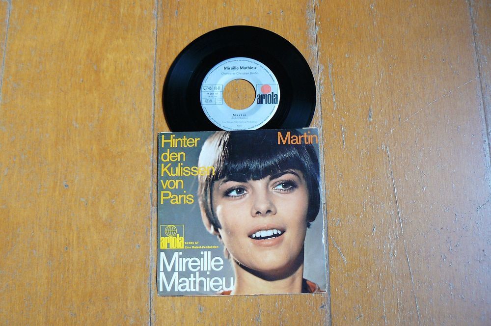 SP Mireille MATHIEU : Hinter den Kulissen von Paris - Ariola CD et vinyles
