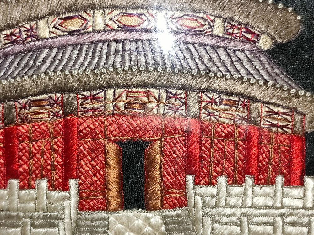 Cadre sous verre de Broderie chinoise pekin Décoration
