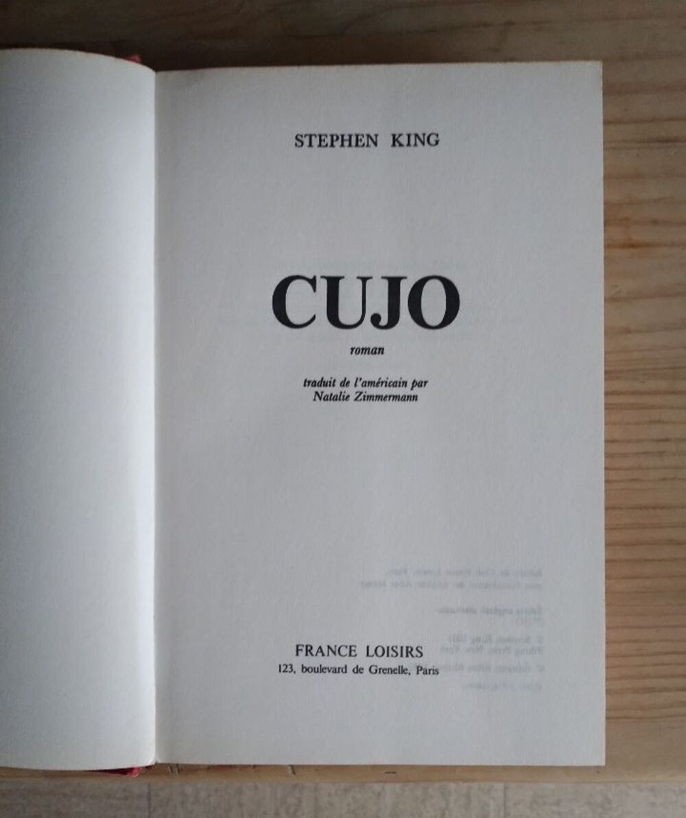 Stephen King -Cujo Livres et BD