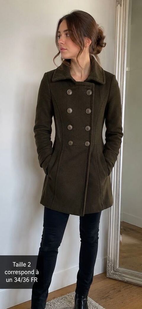Manteau laine chaud Kenneth Cole xs/s Marseille 5 (13)