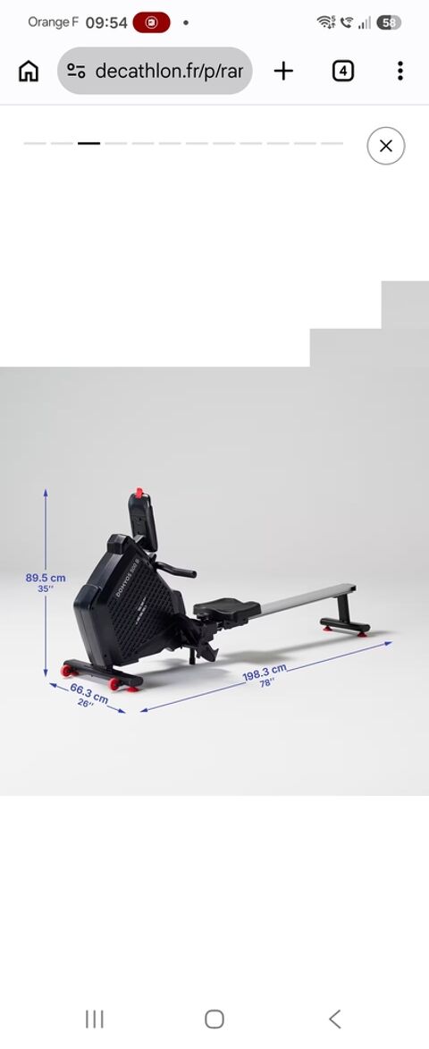 Rameur connecté Decathlon 500B A RETIRER SUR PLACE 280 Saux-et-Pomarède (31)
