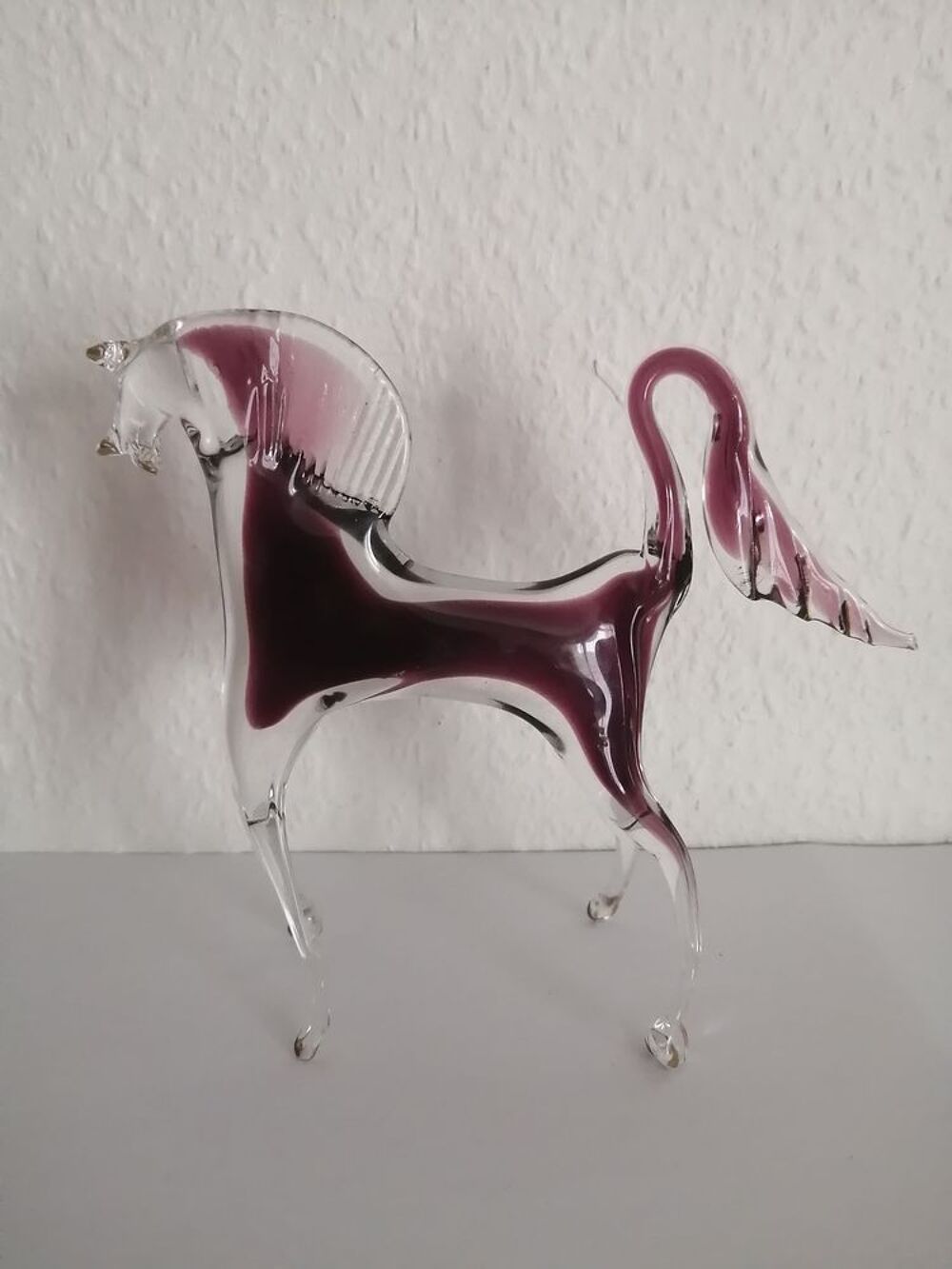 Figurine Cheval en verre (style ?) Murano - Vintage Décoration