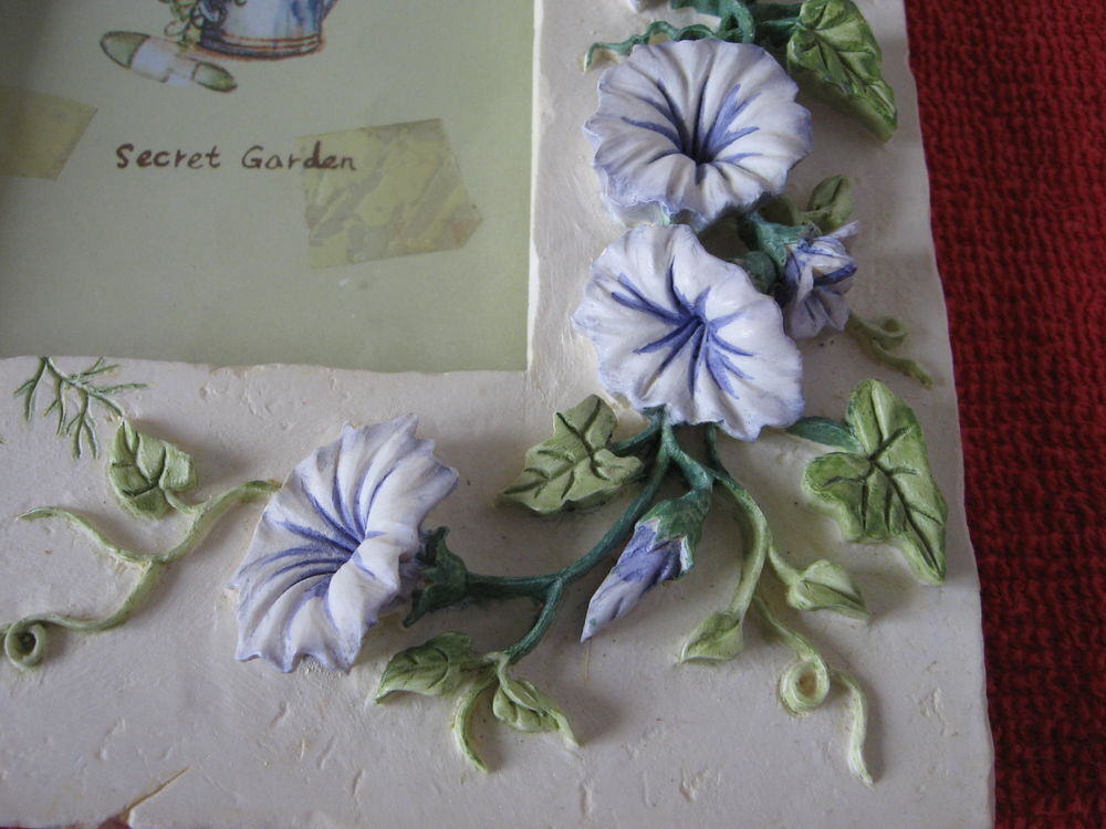 Cadre photo SECRET GARDEN Fleurs en relief Volubilis Décoration