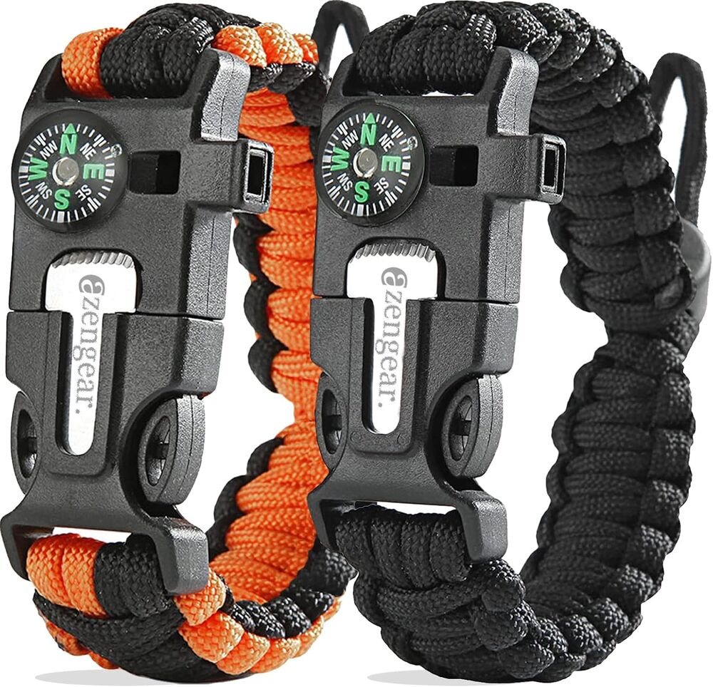 Bracelets de Survie en paracorde (Lot de 2) Bijoux et montres