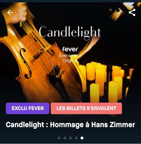 Billet pour le spectacle candlelight � Lyon. 40 Lyon (69)