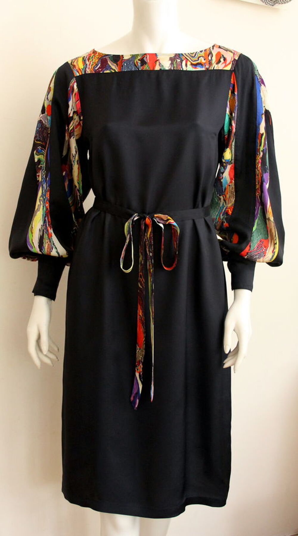 Robe noir/multicolore DRIES VAN NOTEN T.38 Vêtements