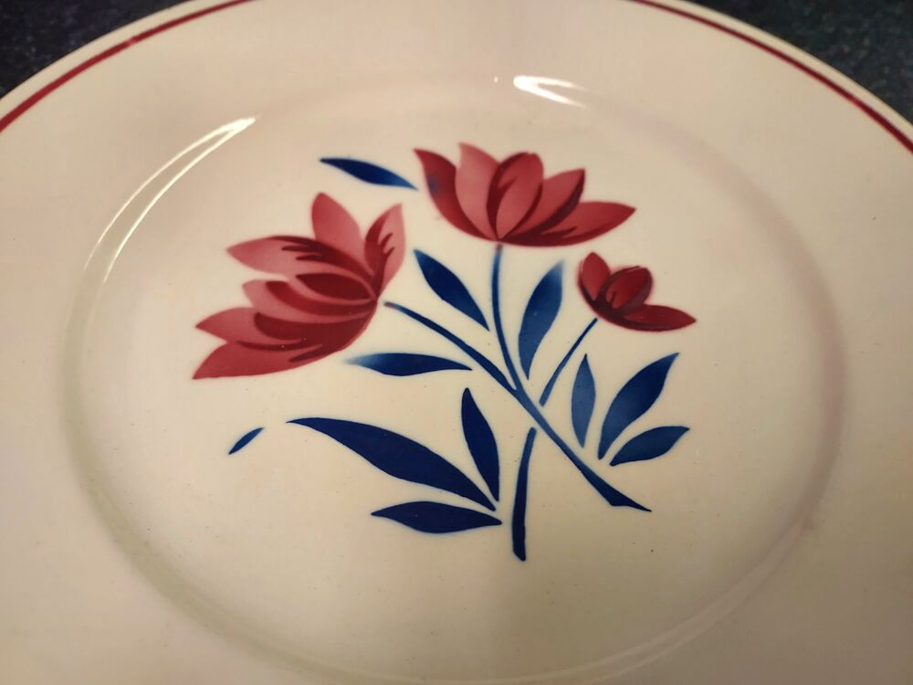 Assiette plate Badonviller fleurie Cuisine