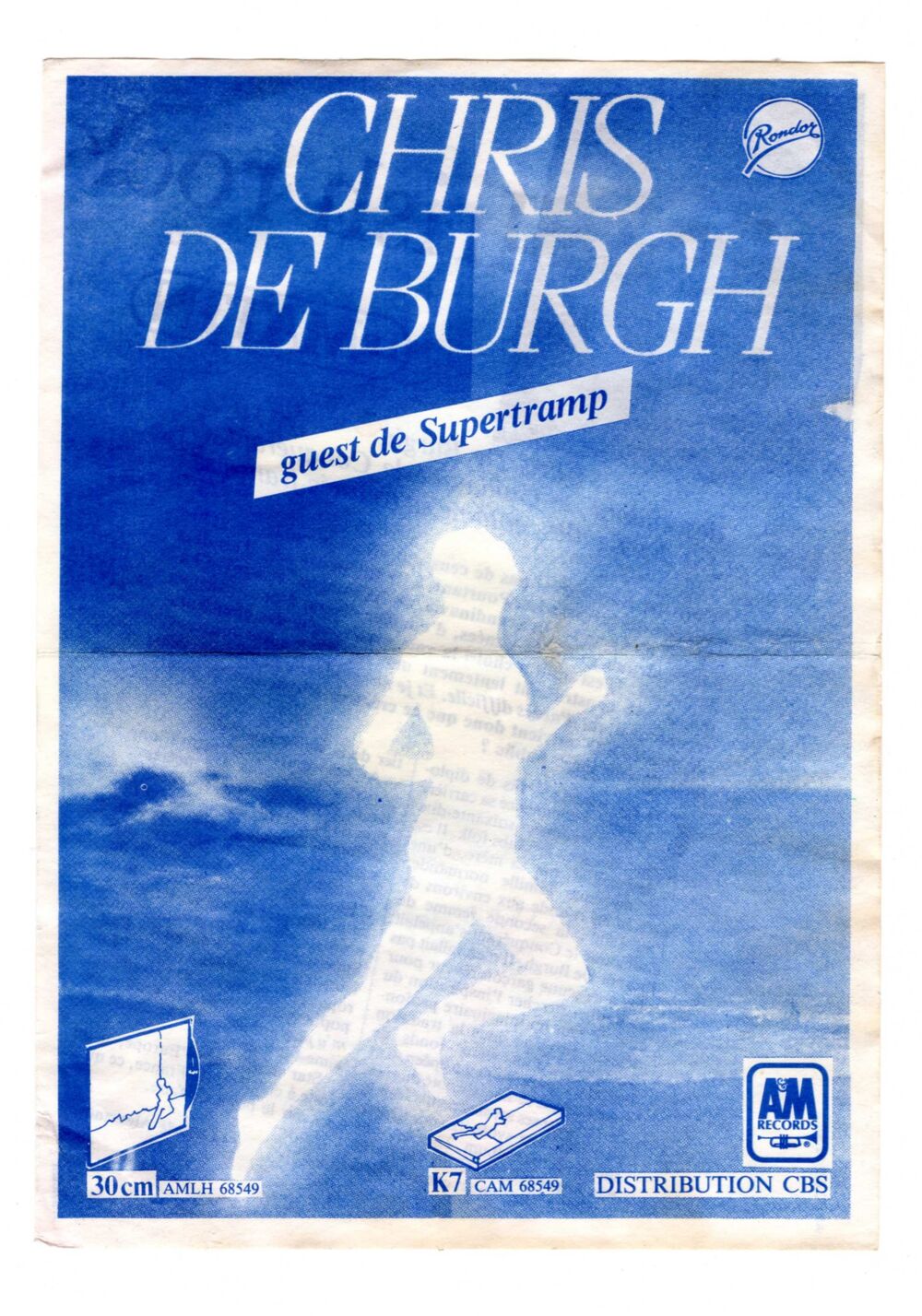 Flyer Chris de Burgh - Guest de Supertramp CD et vinyles