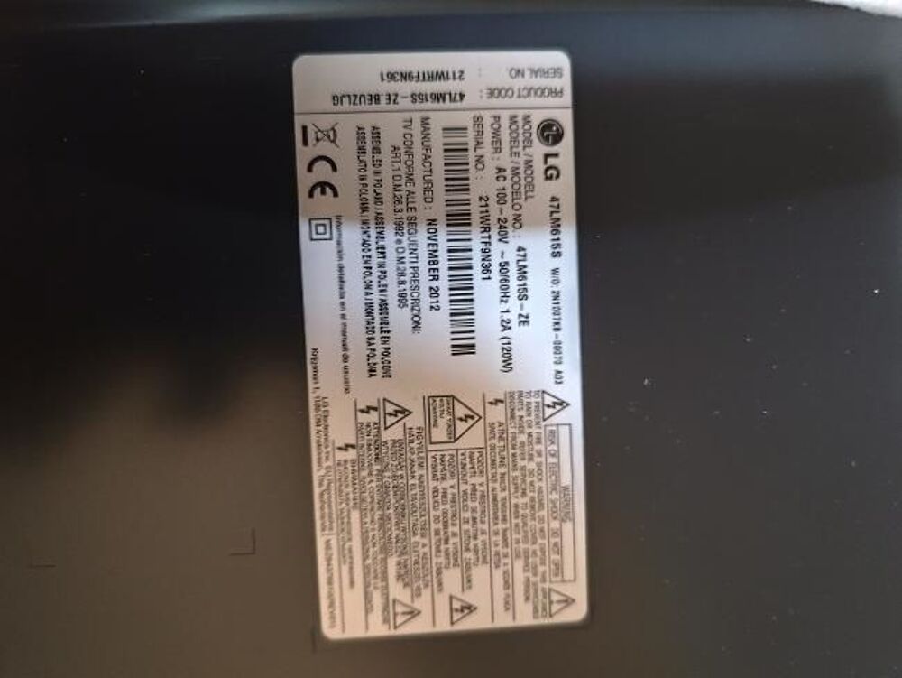  TV Led LG119 cm Photos/Video/TV