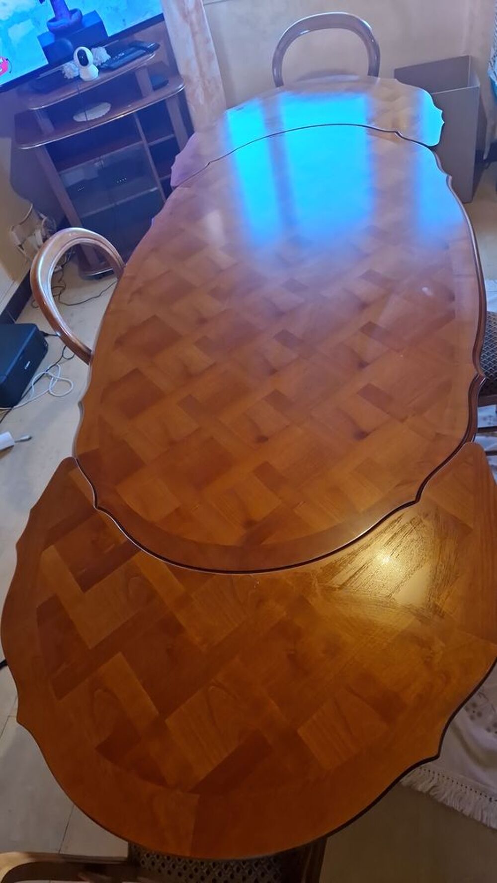 Bahut 2 corps merisier + table &agrave; rallonge et 4 chaises Meubles