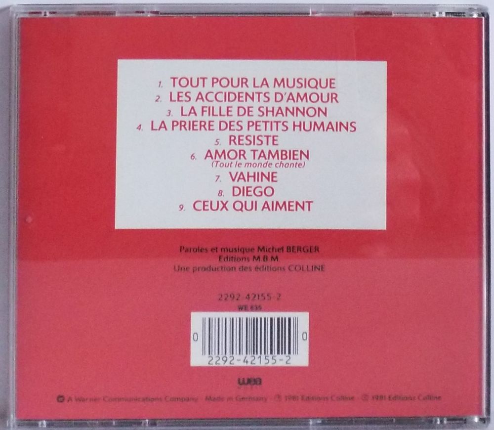 France Gall - Tout Pour La Musique CD et vinyles