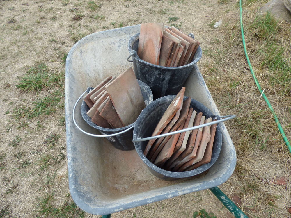 Lot de 3300 tuiles plates anciennes Bricolage