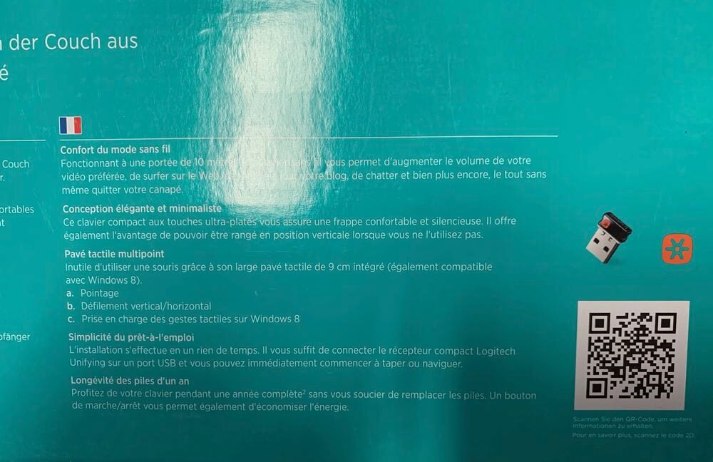 Clavier sans fil Logitech K400 avec PAD Matériel informatique