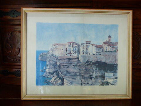 très jolie aquarelle   Bonifacio   55 Roclincourt (62)
