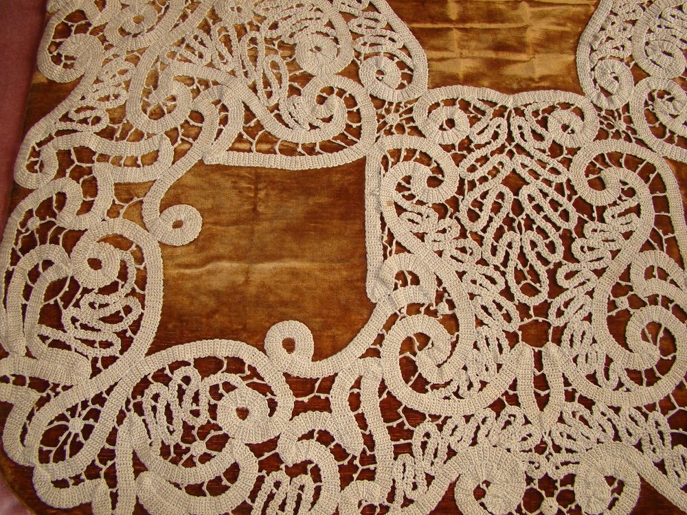 Ancien Tapis de table d'apparat 150 x 120 - XIX &egrave;me Décoration