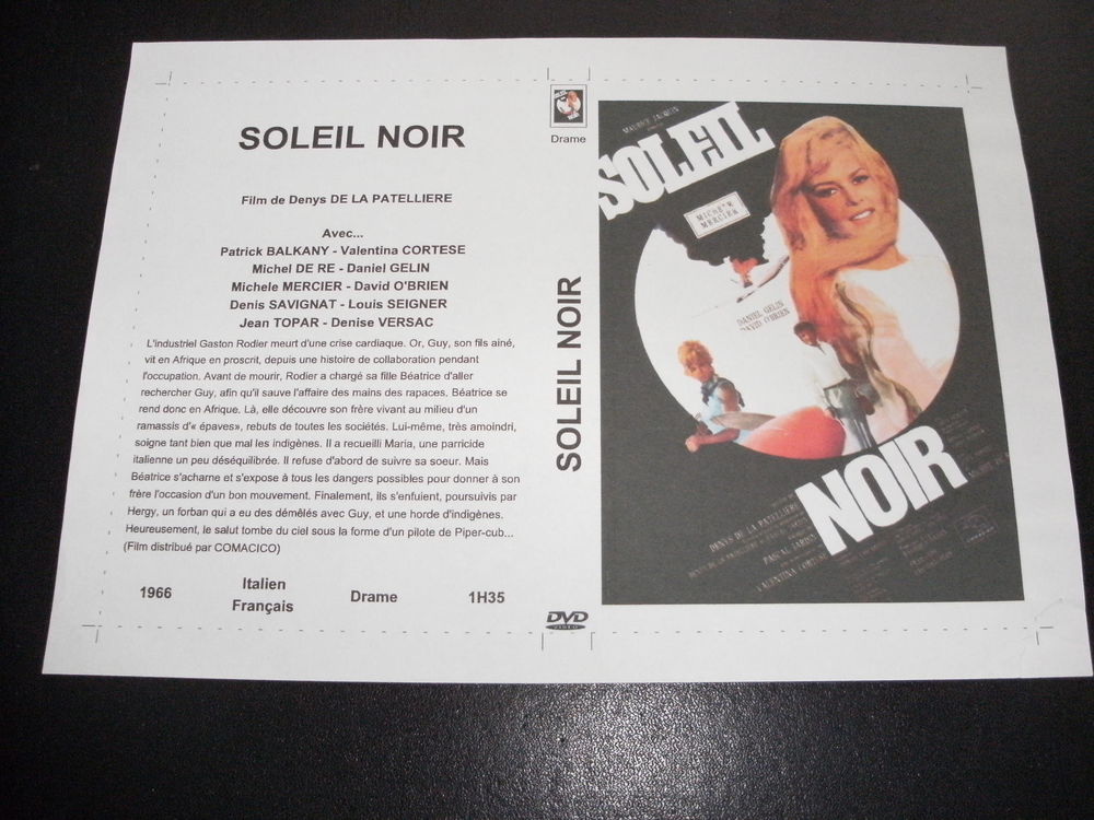 Film : " Soleil noir " DVD et blu-ray