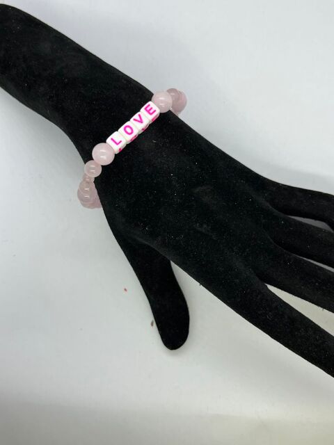 bracelet en vritable Quartz rose LOVE 10 Grand'Combe-des-Bois (25)