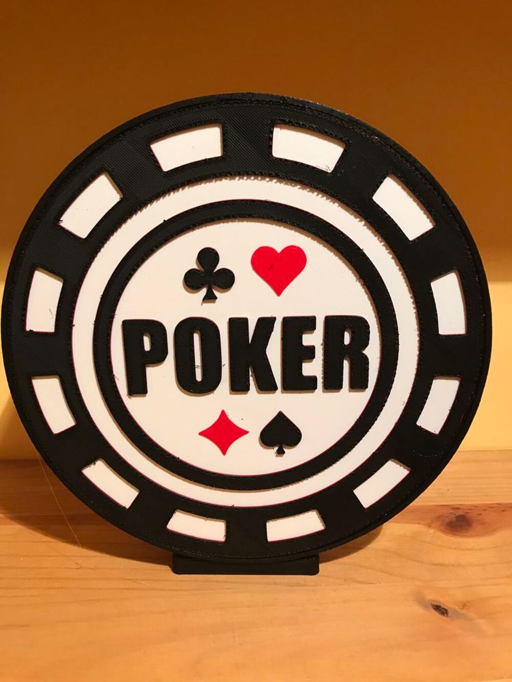 Lampe POKER &eacute;clairage leds &agrave; piles Décoration