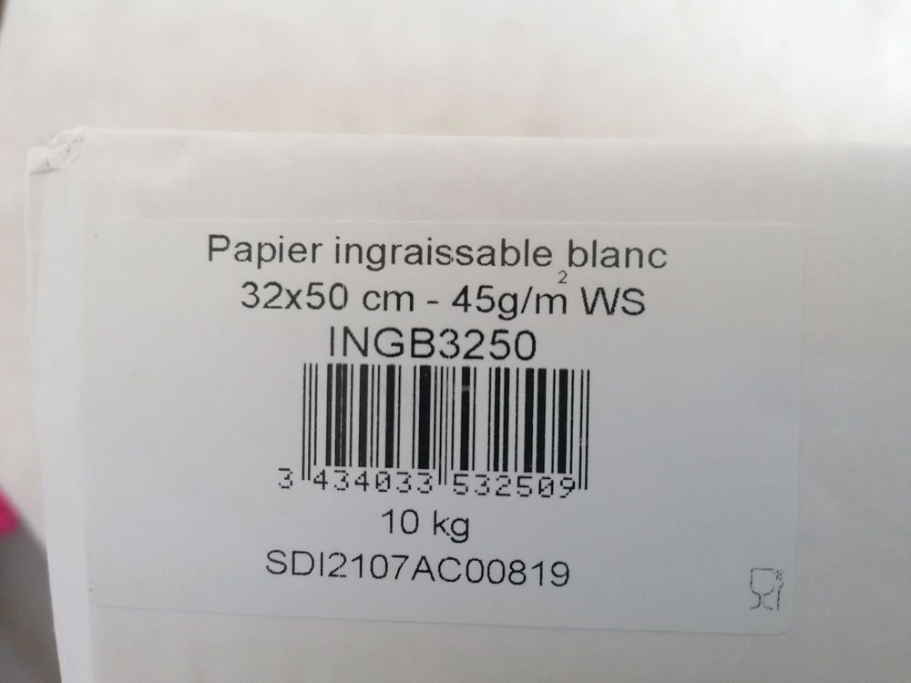 papier ingraissable blanc Cuisine