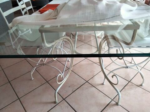 table en fer forgée plateau en verre 450 Leyment (01)