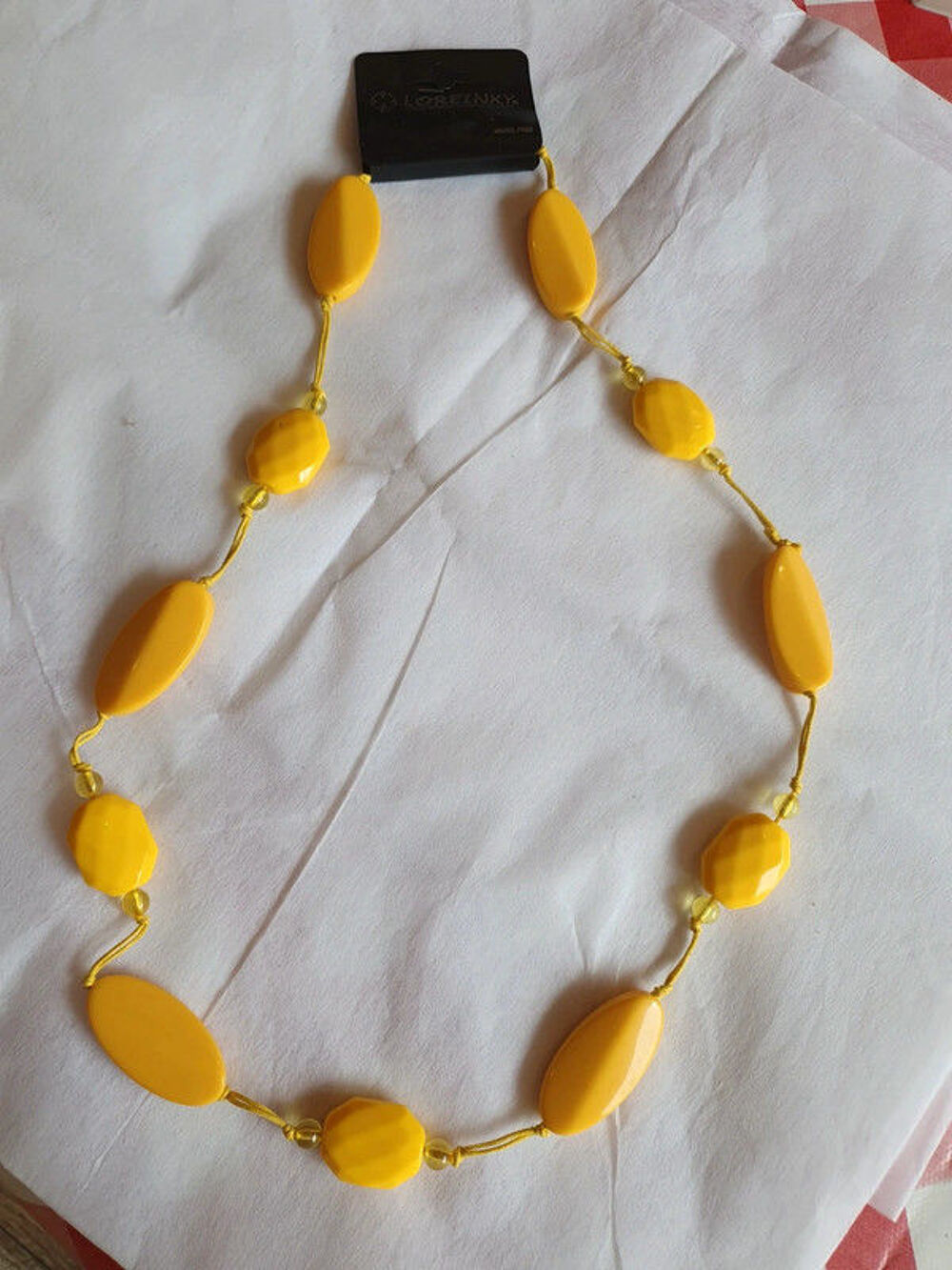 Collier fantaisie jaune Bijoux et montres