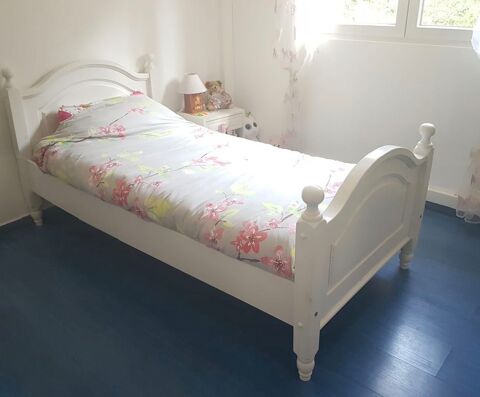 lit blanc 90x190 cm 1 personne 80 Saint-Laurent-du-Var (06)