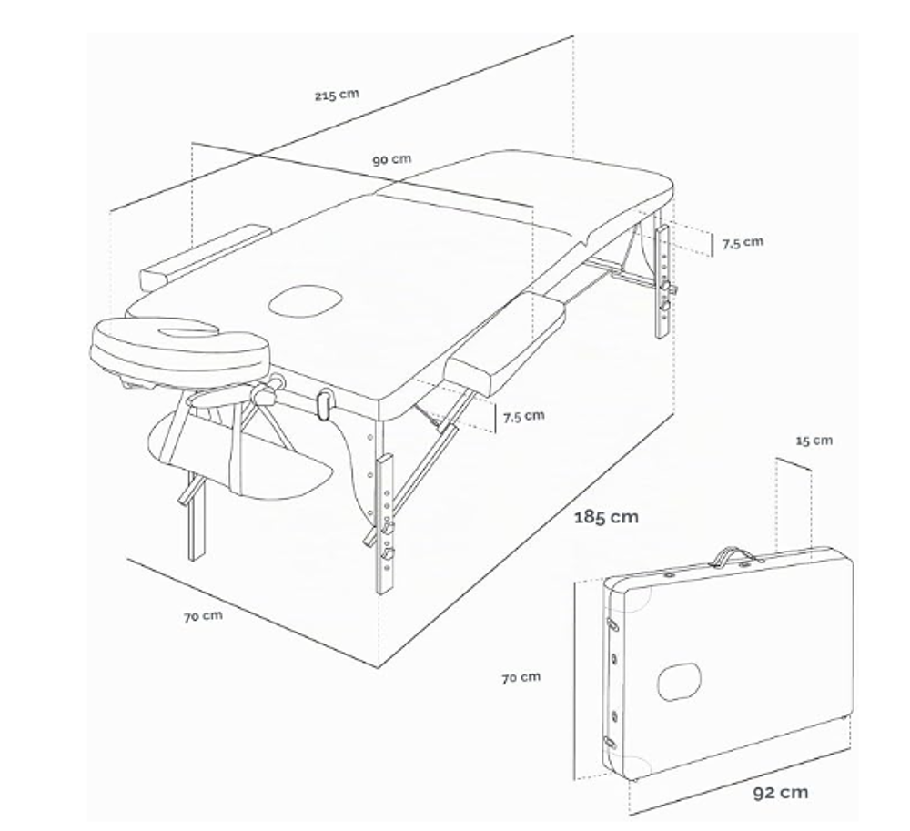 Table de massage pliante violette Meubles