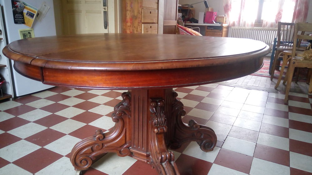Table ancienne bois massif extensible trois rallonges Meubles