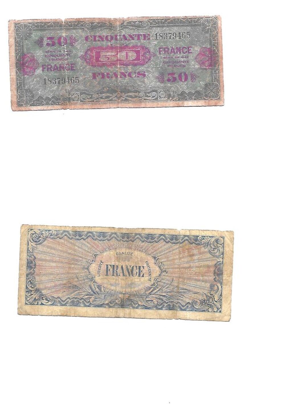 BILLETS de BANQUE anciens 