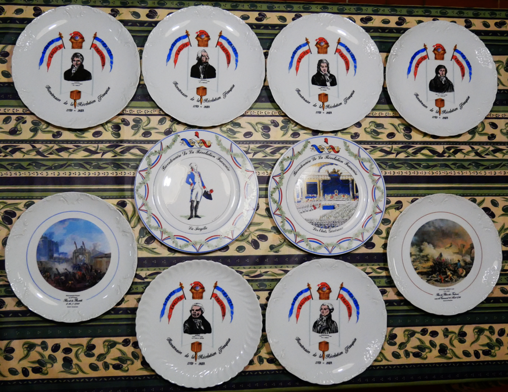 Assiettes Collection Bicentenaire de la R&eacute;volution Fran&ccedil;aise Cuisine