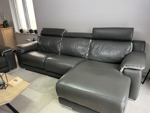 Canap� 3+2 en cuir - �tat impeccable 2000 Longwy (54)