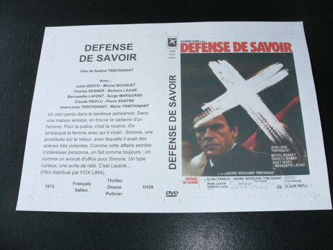 Film :   Defense de savoir    40 Saint-M�dard-en-Jalles (33)