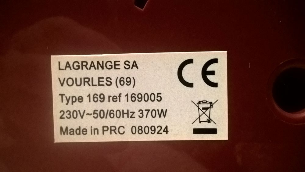 Appareil &aacute; hot-dog LAGRANGE. Electroménager