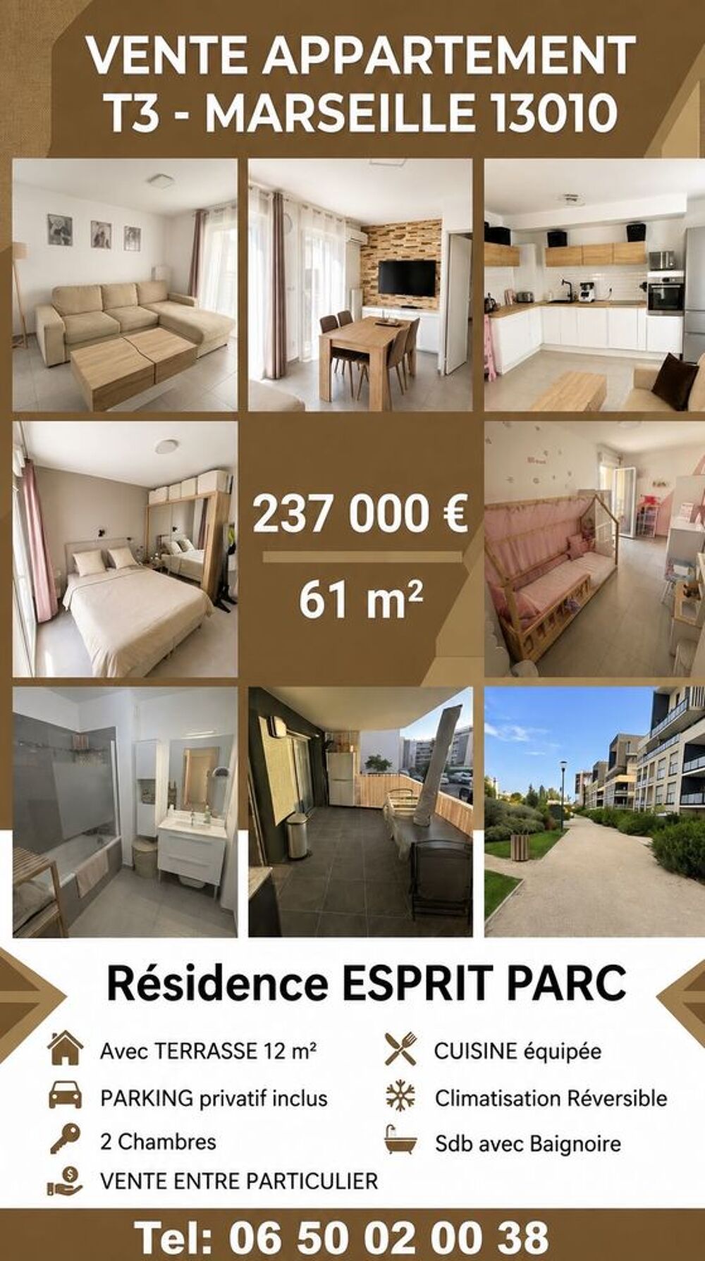 Vente Appartement T3 Esprit parc résidence de 2021 Marseille 10