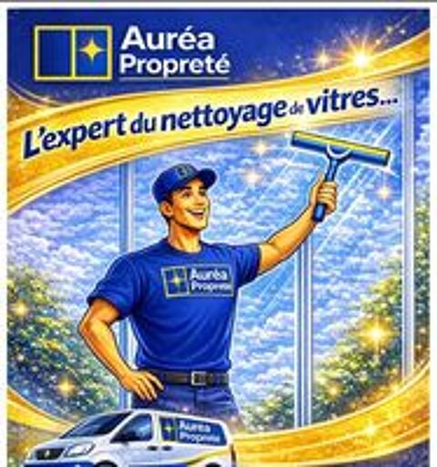   Laveur de vitres, vous propose ses services.
