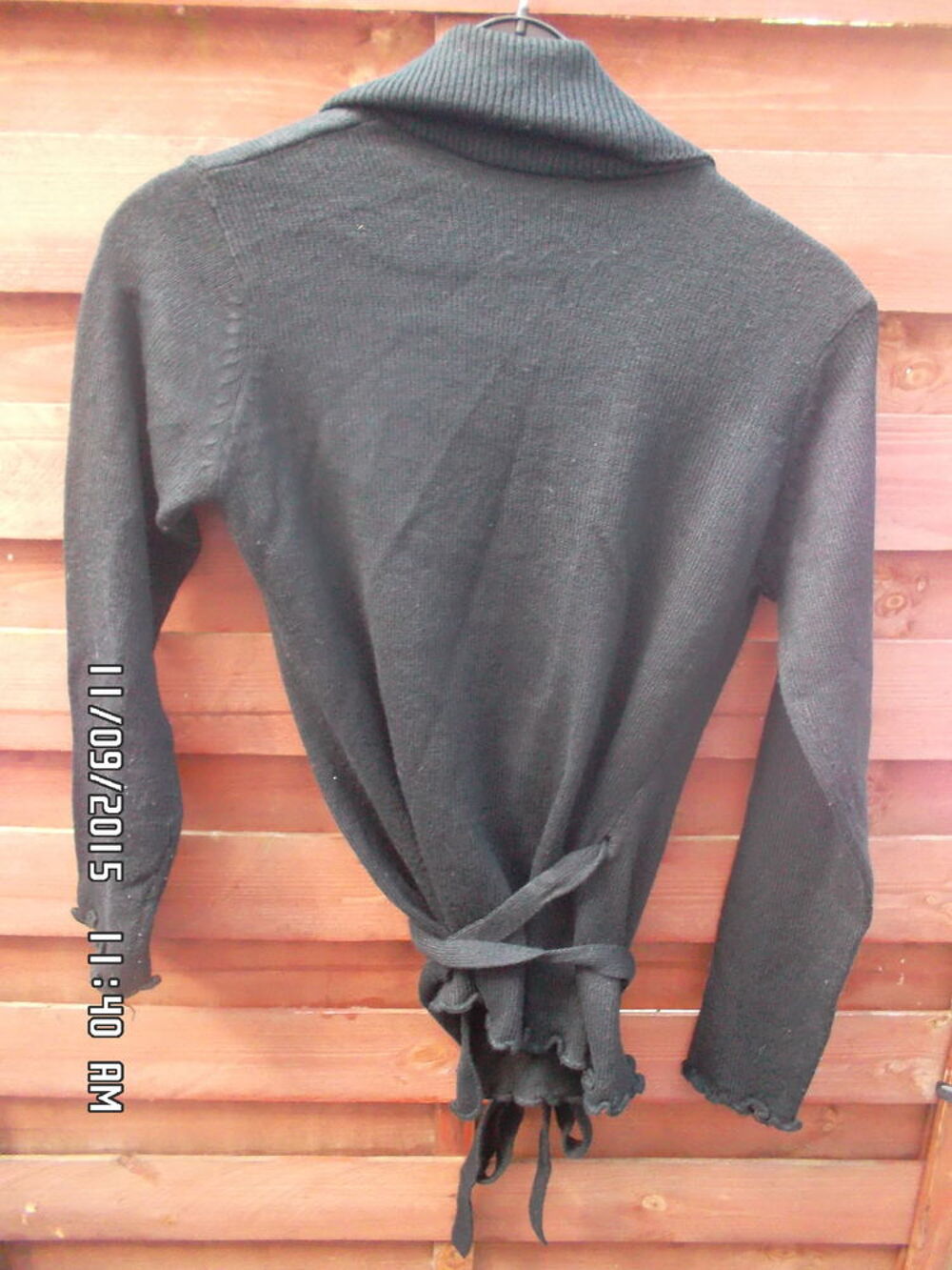 GILET NOIR CACHE-COEUR*JUSTE 2E*KIKI60230 Vêtements