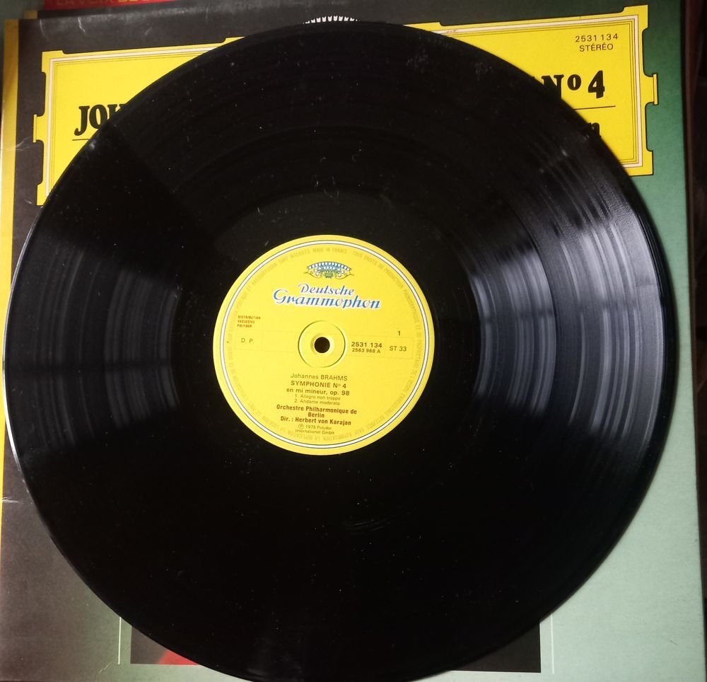 JOHANNES BRAHMS /SYMPHONIE NO 4 / DISQUE VYNIL 33 TOURS / CD et vinyles
