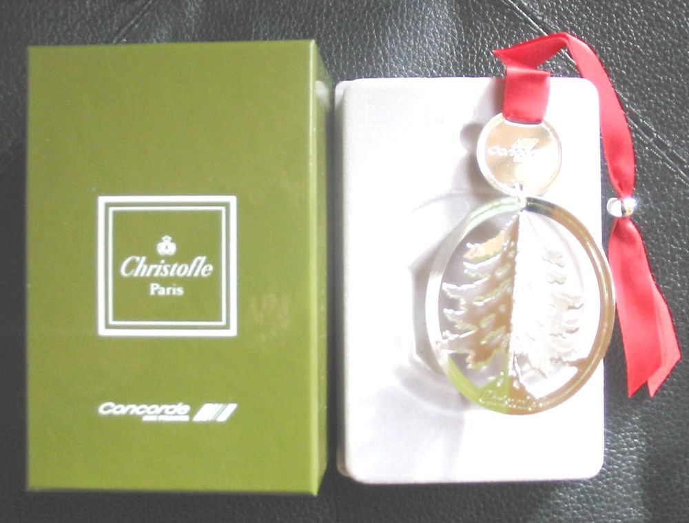 Concorde Air France Christofle d&eacute;coration boule de No&euml;l 1990 