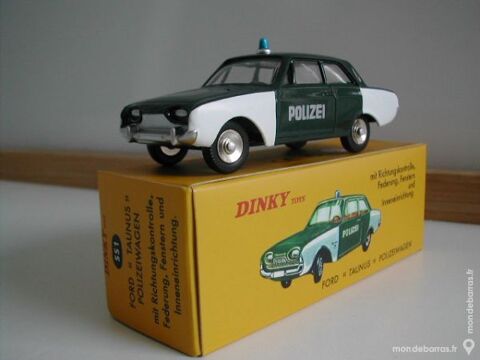 Ford Taunus Polizei 1/43 Dinky Atlas Neuf Boite 22 Gunes (62)