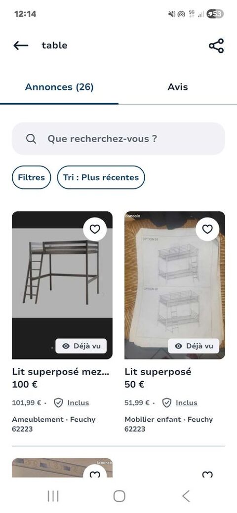 lit mezzanine et lit superposé Feuchy (62)
