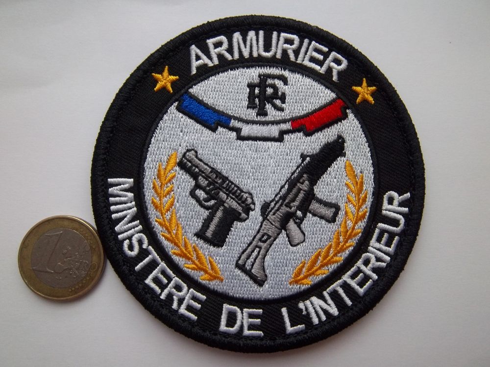 &eacute;cusson patch insigne minist&egrave;re de l'int&eacute;rieur armurier 