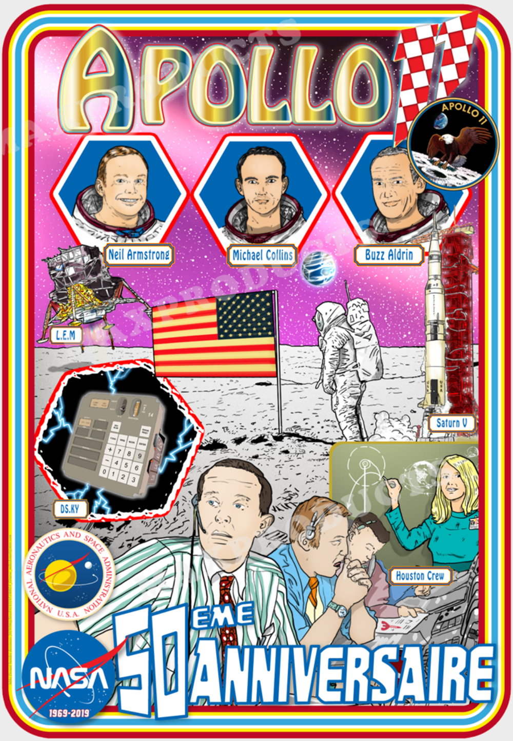 Apollo 11 Anniversaire 50_1969-2019 Dcoration