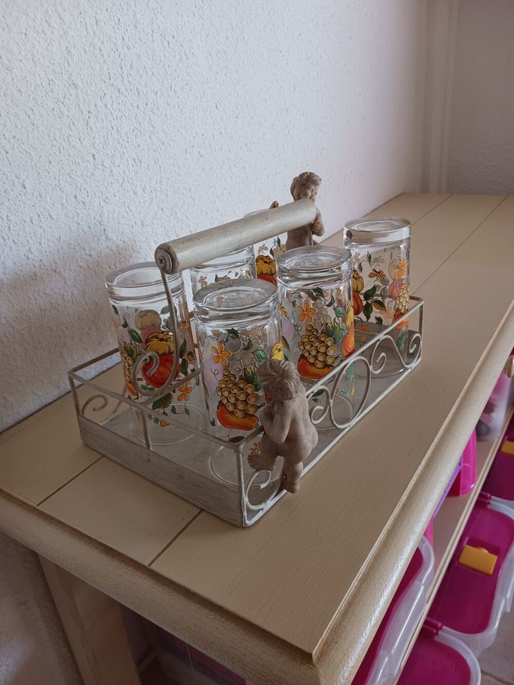 Ensemble de verres avec son panier Electroménager