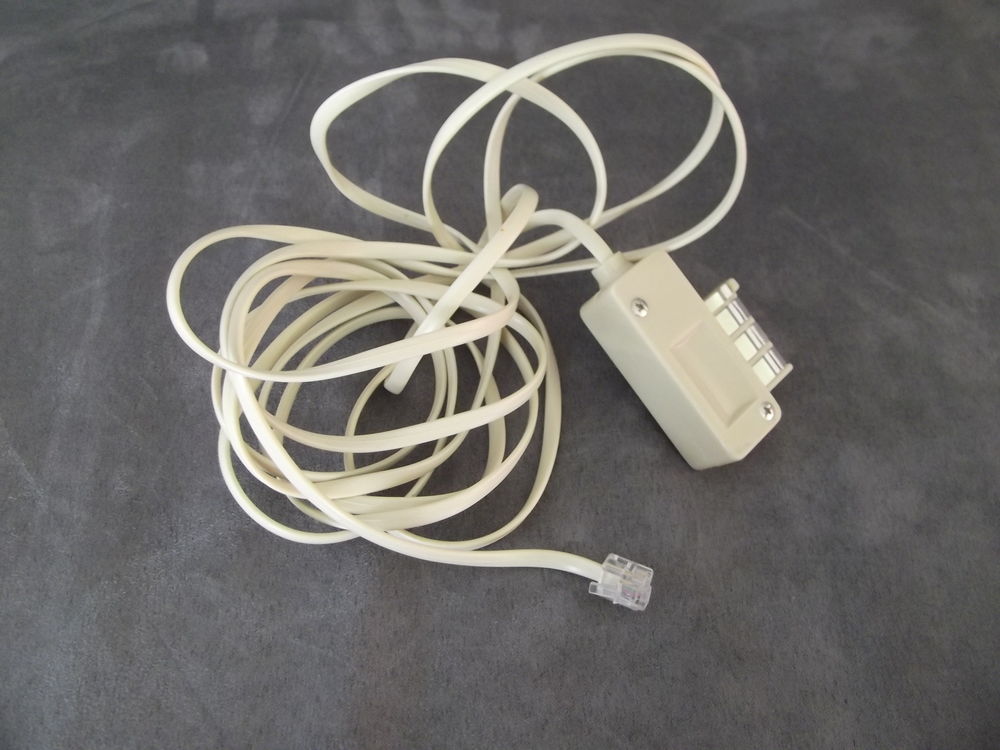 Rallonge prise t&eacute;l&eacute;phonique 3m Téléphones et tablettes