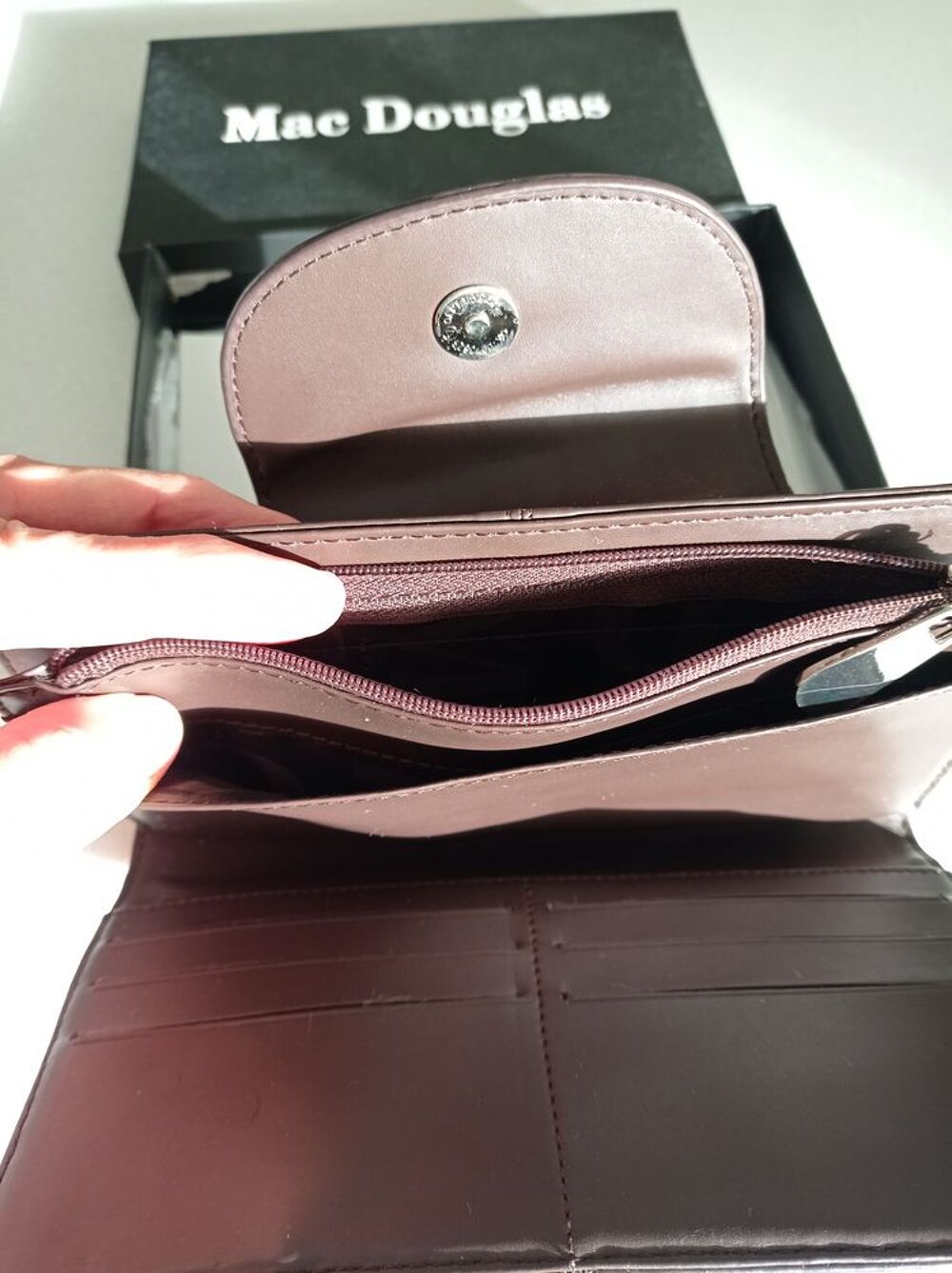 Portefeuille Mac Douglas cuir marron Maroquinerie