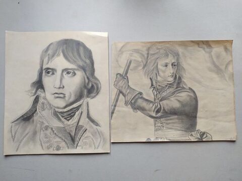 Anciens Dessins Portrait Napoléon 1er Bonaparte 1 Loches (37)