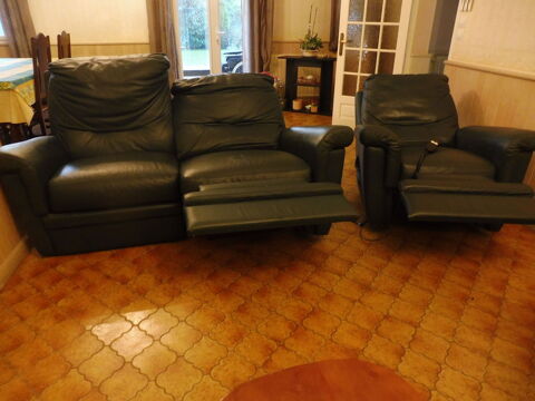 CANAPE ET FAUTEUIL CUIR BASCULANT 500 La Plaine-sur-Mer (44)