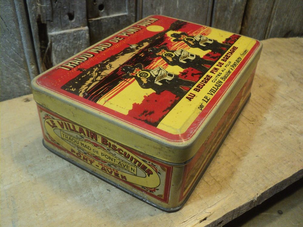 Ancienne Boite Publicitaire Biscuits Bretons Pont Aven 