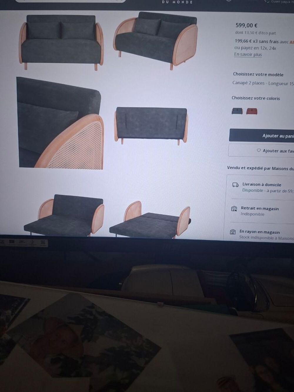 CANAPE NEUF 2 places convertible densit&eacute; : 80 kg/m3 Meubles