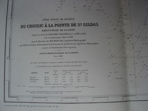 Carte Du Croisic  Pointe St Gildas Embouchure de la Loire  50 Le Croisic (44)